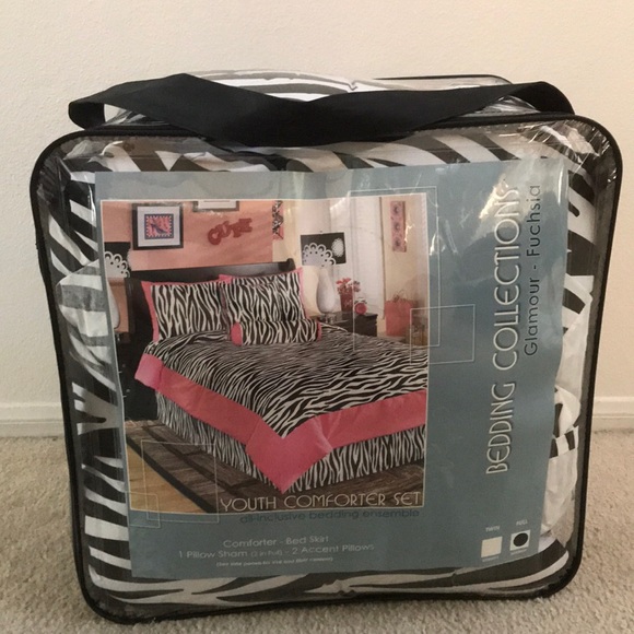 Other - full twin zebra print bed set